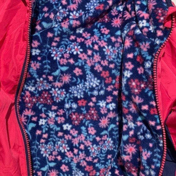 Eddie Bauer Kids Dark Pink Reversible Full Zip Fleece Hooded Jacket Size Large - Picture 6 of 11